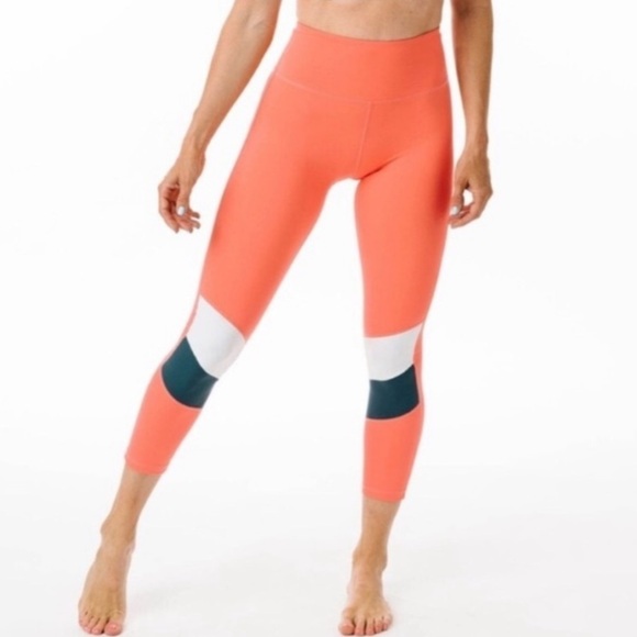Zyia Active Light N Tight Womens Size 4 Tangerine Orange 7/8 Leggings High Rise - Picture 1 of 11